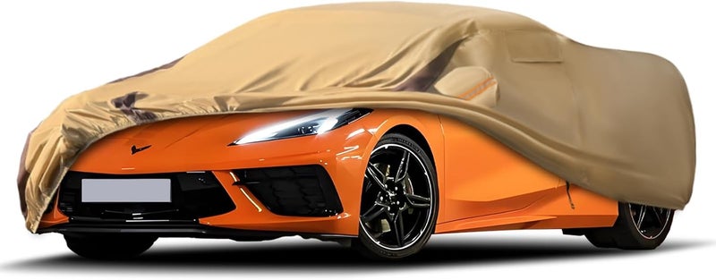 FSGRICH Corvette Car Cover Waterproof All Weather Compatible with Chevy Corvette C4 C5 C6 C7 C8, Outdoor Anti-UV Sun Rain Protection Full Exterior Cover - Image 1